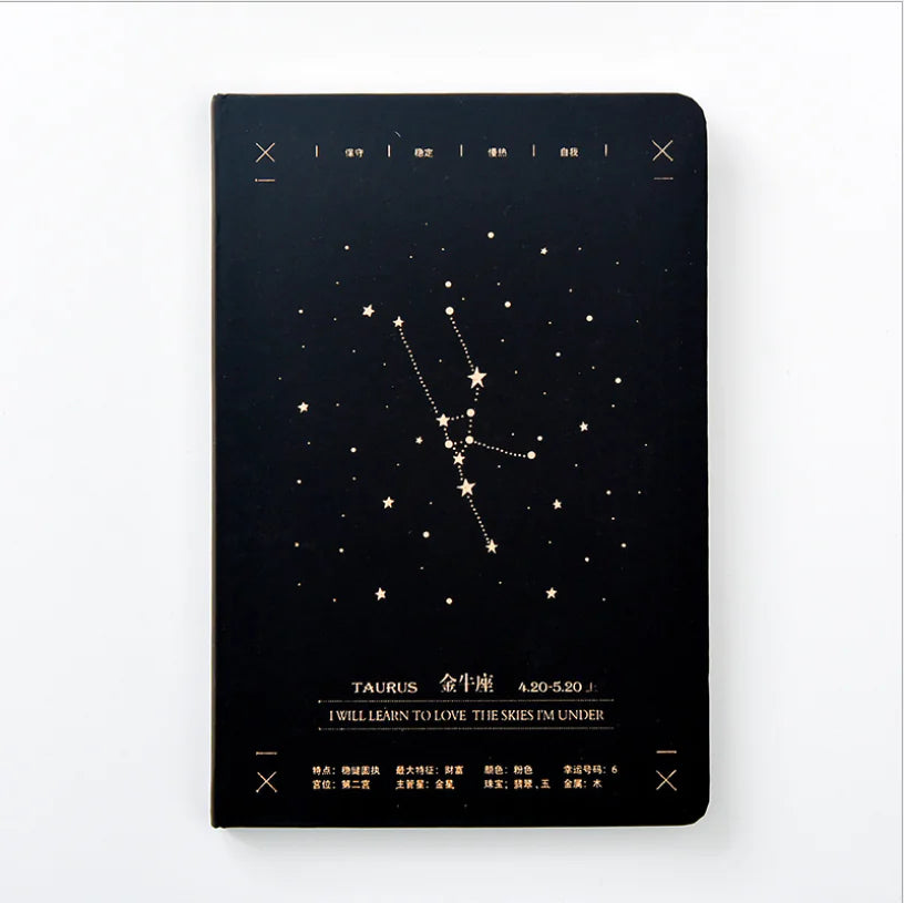 Zodiac Hard Cover Journal with Vintage Design