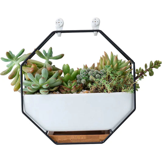 Nordic Minimalist Geometric Wrought Iron Flower Pot Set