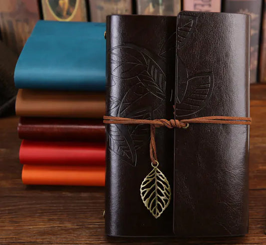 Custom Creative Travel Journal with Vintage Leaf Design