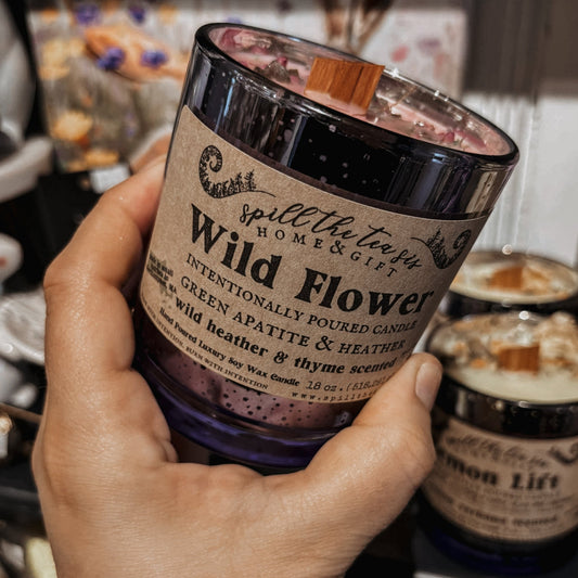Wild Flower Manifesting Soy Wax Candle - 9oz - JAR COLOR MAY VARY